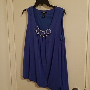 Alfani women blue summer blouse